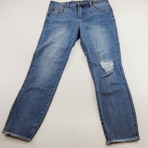 Kut from the Kloth Women Distressed Ankle Cropped Jean High Rise Size‎ 6